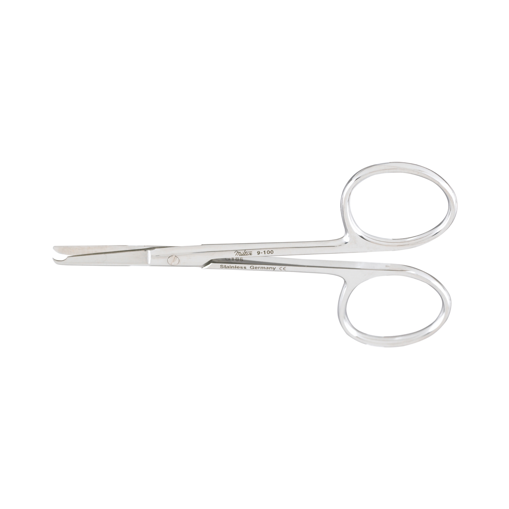 Scissors Stitch Miltex® Spencer 3-1/2 Inch Length OR Grade German Stainless Steel NonSterile Finger Ring Handle Straight Blunt Tip / Blunt Tip by Integra York PA, Inc. (Miltex)  ID 9-100
